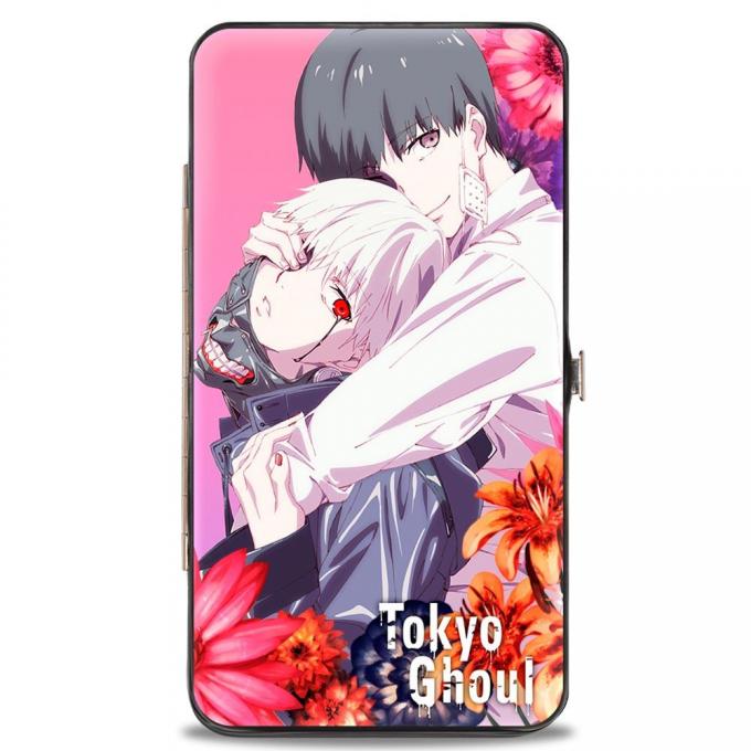 Hinged Wallet - TOKYO GHOUL Ken Kaneki Hug/Flowers Pinks