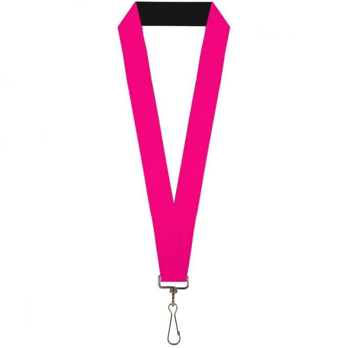 Buckle-Down Lanyard - Neon Pink Print