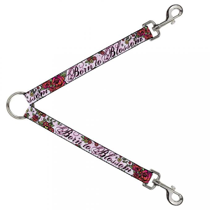 Dog Leash Splitter - Born to Blossom Pink