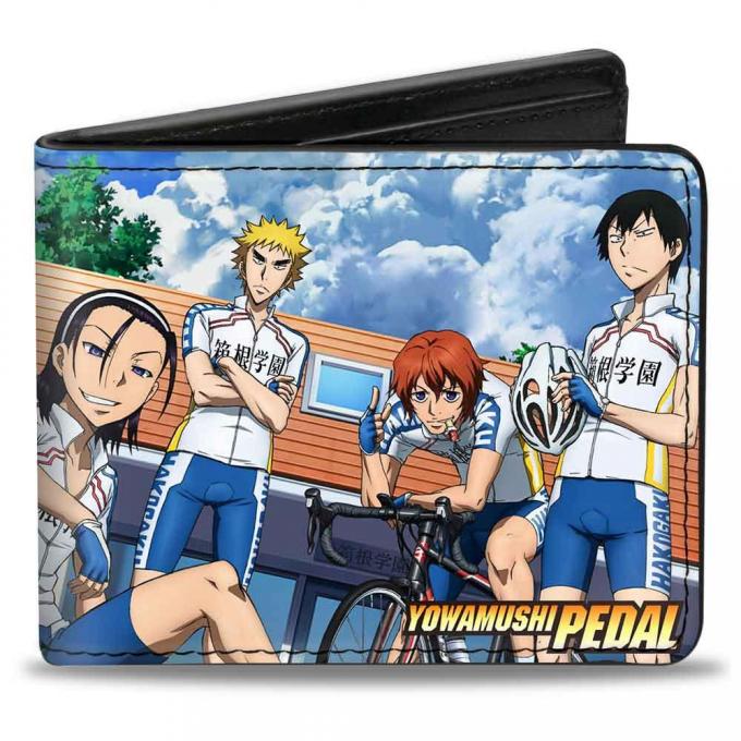 CRUNCHYROLL 
Bi-Fold Wallet - YOWAMUSHI PEDAL Team Hakogaku 4-Riders Pose + Academy Logo