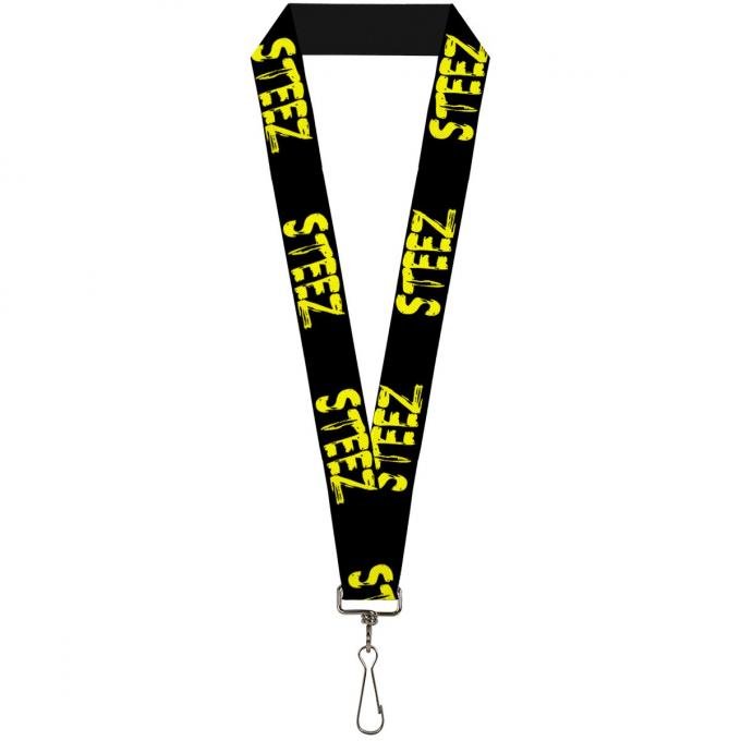 Buckle-Down Lanyard - STEEZ Brushed Black/Yellow