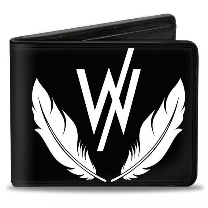 Bi-Fold Wallet - Sleeping with Sirens "W" Logo w/Feathers Black/White