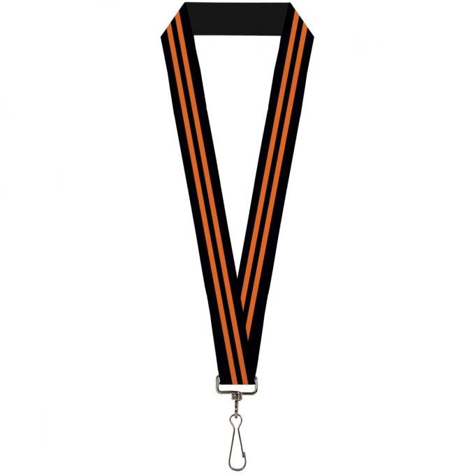 Buckle-Down Lanyard - Stripe Black/Orange