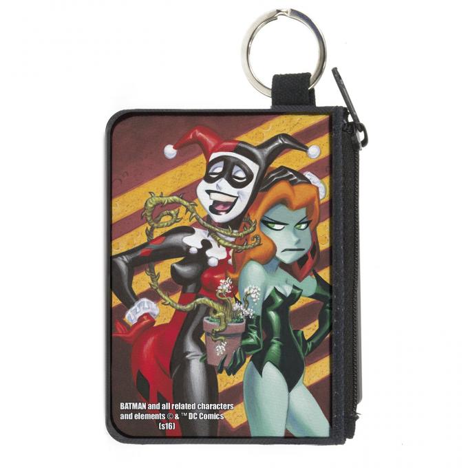 Canvas Zipper Wallet - MINI X-SMALL -  Harley & Ivy Issue #1 Laughing/Mad Stripe Cover Pose