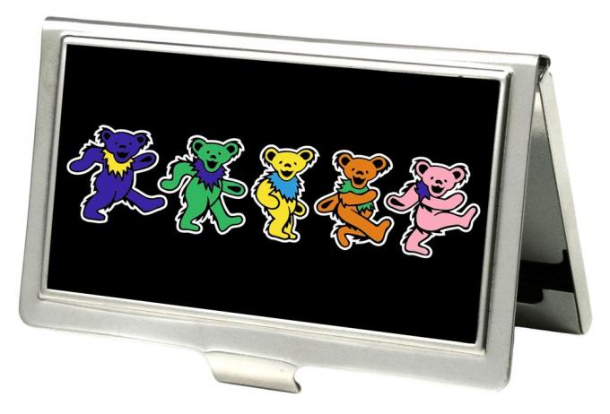 Business Card Holder - SMALL - Dancing Bears FCG Black/Multi Color