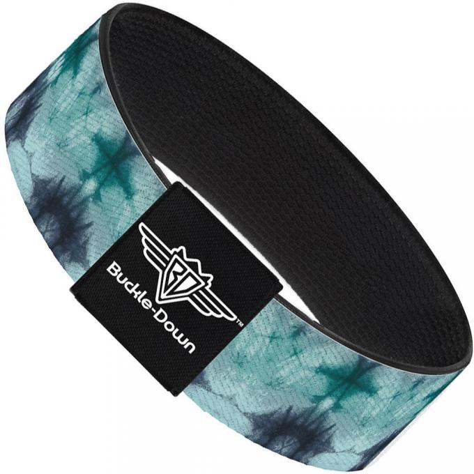 Buckle-Down Elastic Bracelet - Tie Dye Reflection Turquoise Blues