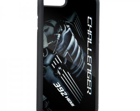 Rubber Cell Phone Case - BLACK - CHALLENGER Bold/392 HEMI Engine FCG