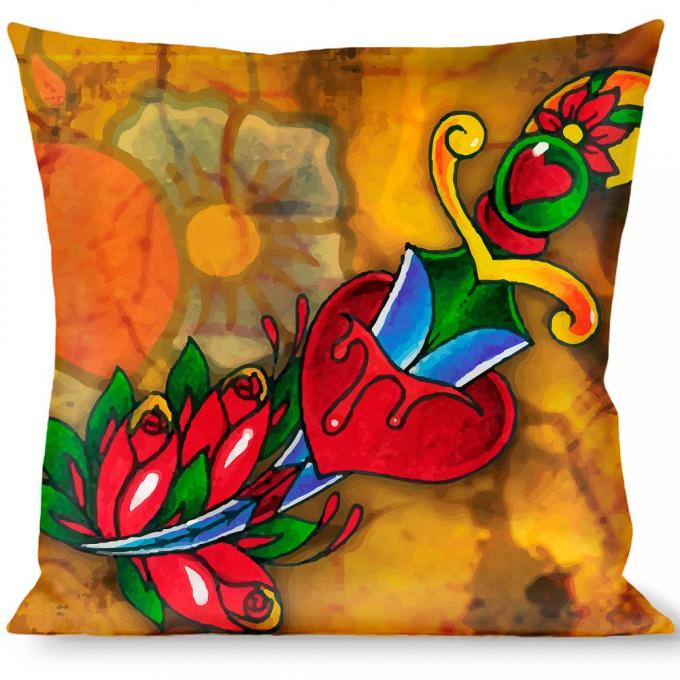 Buckle-Down Throw Pillow - TJ-Hearts & Roses