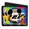 Bi-Fold Wallet - Pluto/Mickey Mouse/Donald Duck STAY FRESH Group Pose/Multi Color Television Bars