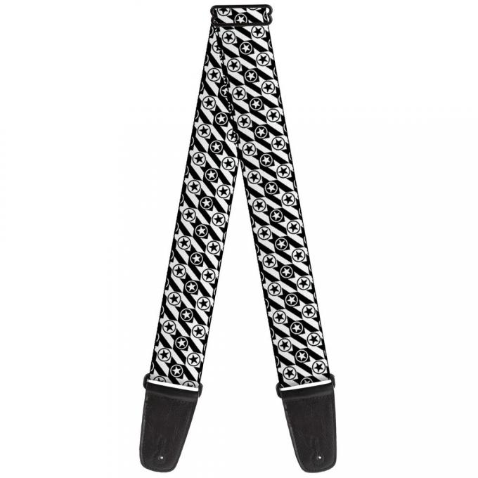 Guitar Strap - Houndstooth Star Black/White