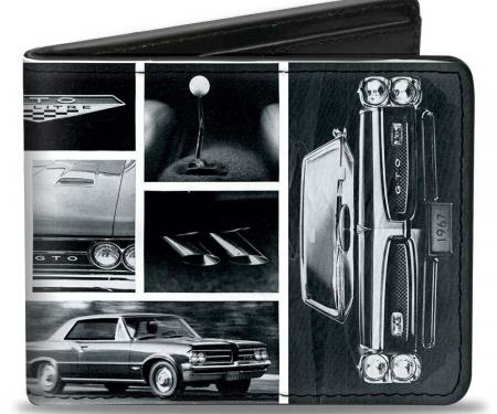 Bi-Fold Wallet - 1967 Pontiac GTO Snapshots White/Grays