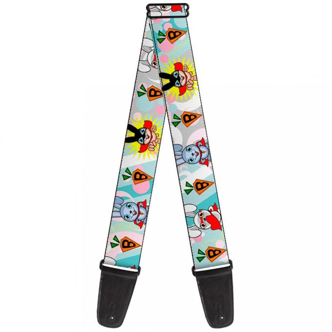 Guitar Strap - Bunny Superhero Multi Pastel