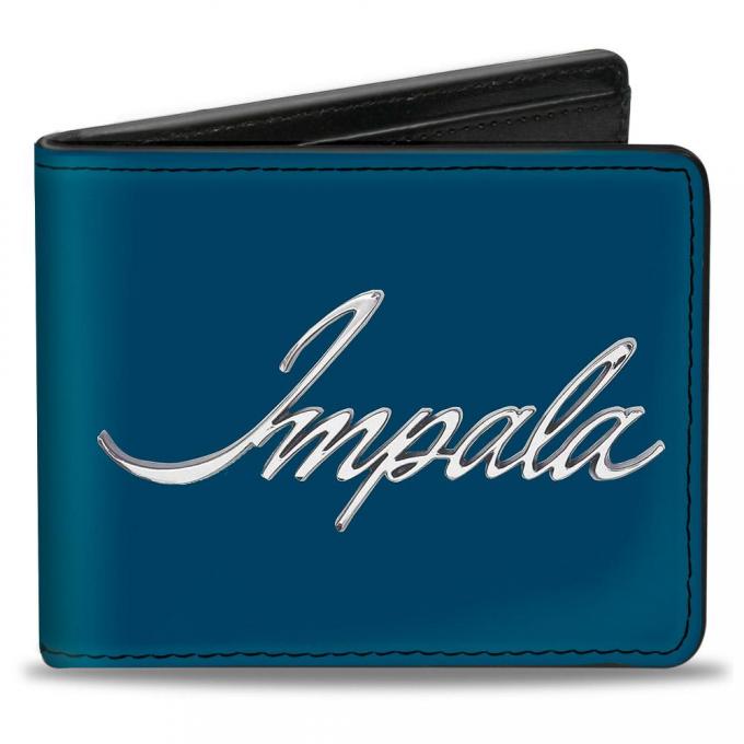 Bi-Fold Wallet - IMPALA Script Emblem Blue/Silver