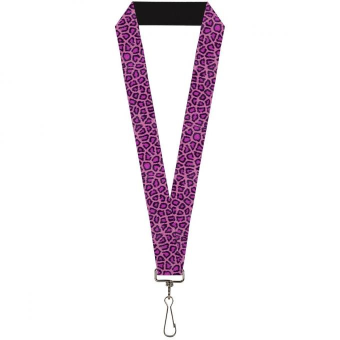Buckle-Down Lanyard - Leopard Pink Fuchsia