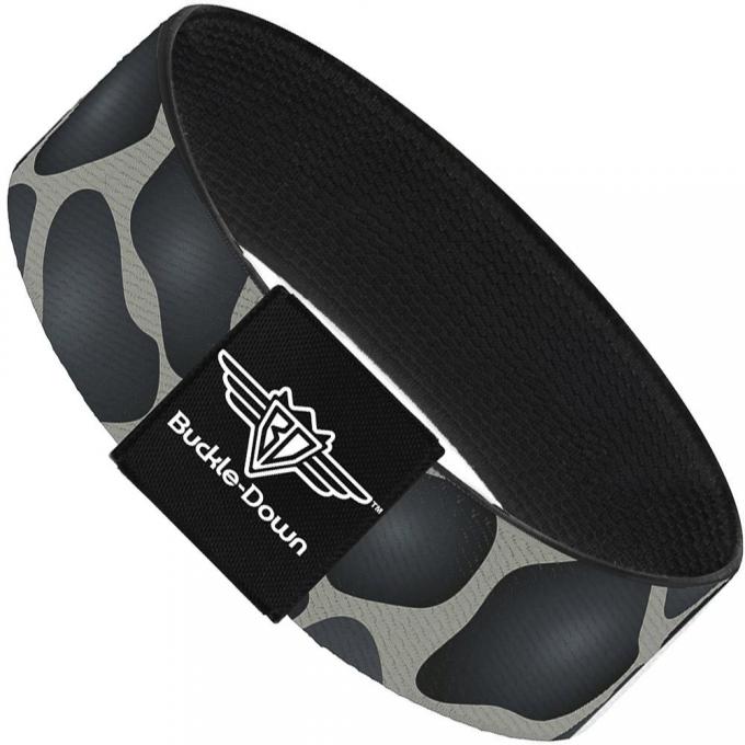 Buckle-Down Elastic Bracelet - Giraffe Spots Gray/Charcoal