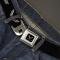 C7 Full Color Black Seatbelt Belt - CORVETTE/C7 Logo Black/Silver/Red Webbing