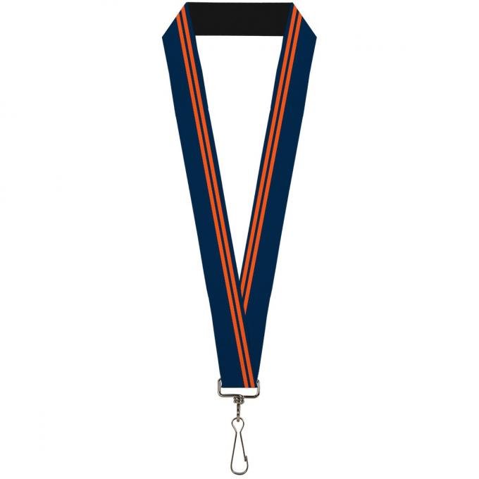 Buckle-Down Lanyard - Racing Stripe Navy/Orange