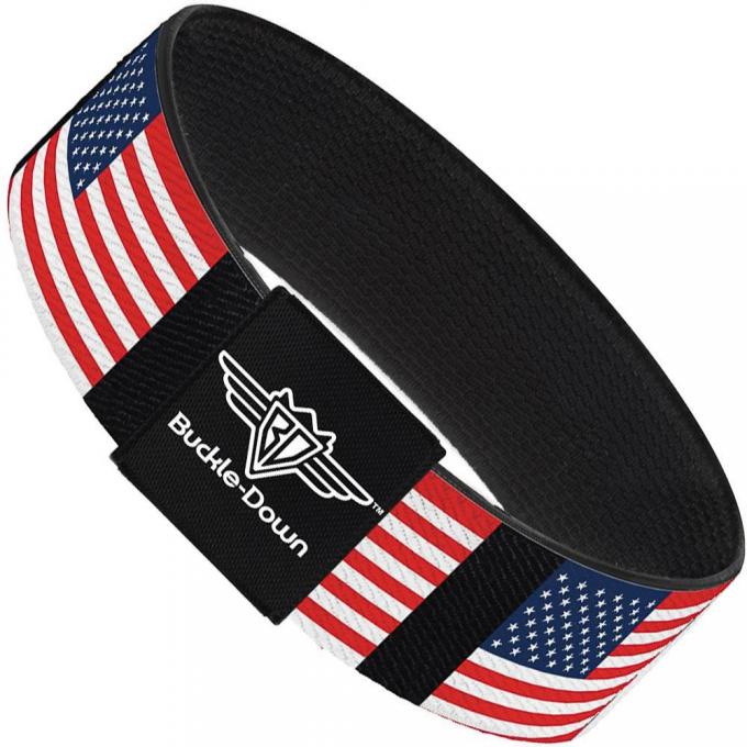 Buckle-Down Elastic Bracelet - United States Flags