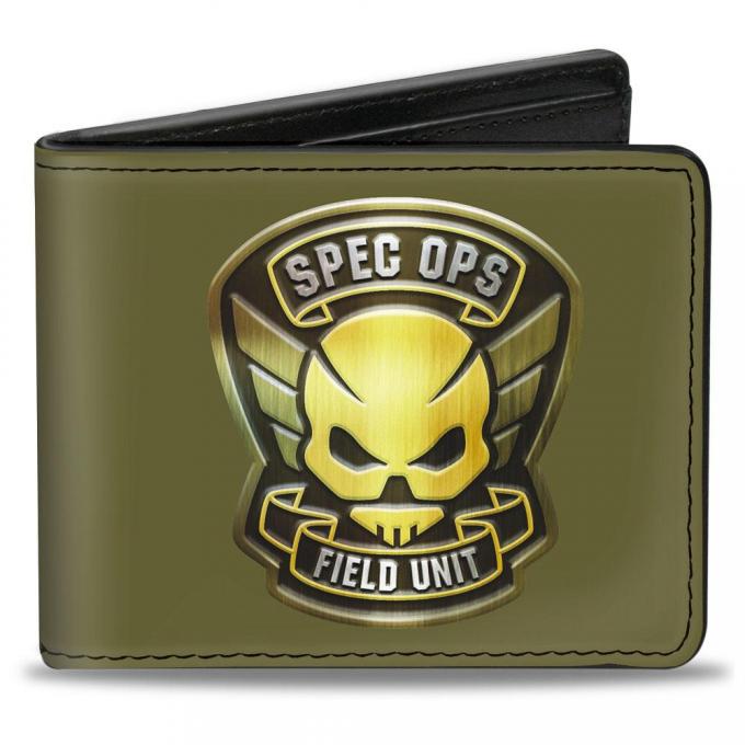 Bi-Fold Wallet - RESIDENT EVIL/SPEC OPS FIELD UNIT Badge Black/Gold/White