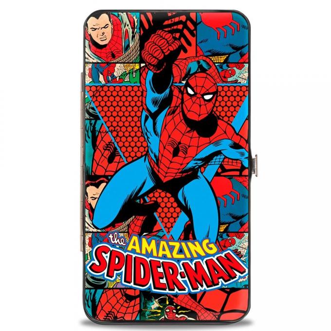 MARVEL COMICS  
Hinged Wallet - THE AMAZING SPIDER-MAN Action Pose/Retro Comic Blocks