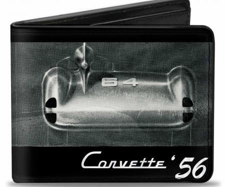 Bi-Fold Wallet - CORVETTE '56 SS Bumper + Grill Black/Grays/White