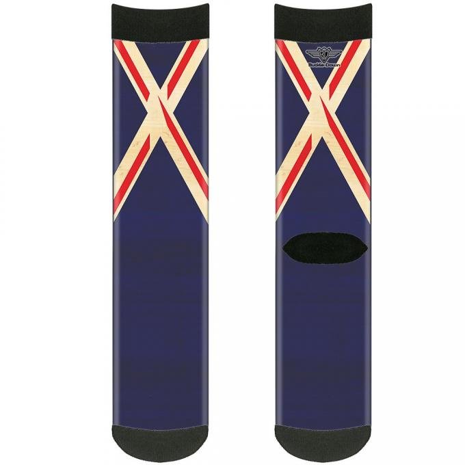 Sock Pair - Polyester - Vintage United Kingdom Flags - CREW