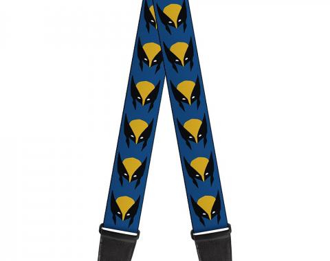 MARVEL X-MEN 
Guitar Strap - Wolverine Mask Icon Blue/Black/Yellow