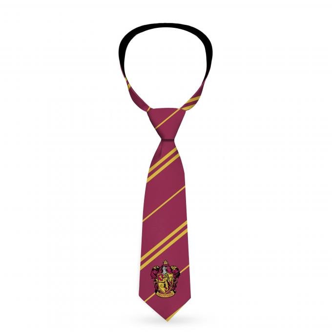 Necktie Standard - GRYFFINDOR Crest/Stripe7 Burgundy/Gold