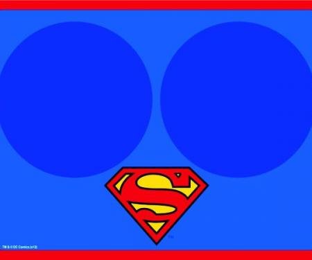 Placemat - Superman Blue w/Bowl Markers