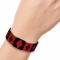 Elastic Bracelet - 1.0" - Harley Quinn Diamond Blocks Red/Black Black/Red