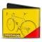 CRUNCHYROLL 
Bi-Fold Wallet - YOWAMUSHI PEDAL Makishima Pose/Sohoku Academy Logo Stripe/Bike Yellows/Red/Black