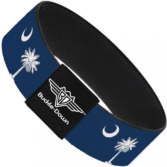 Buckle-Down Elastic Bracelet - South Carolina Flags Scattered