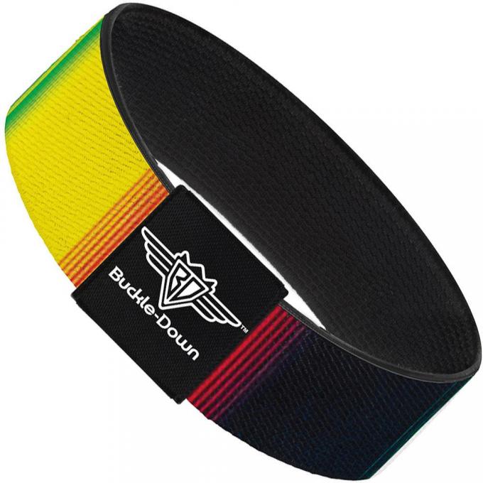 Buckle-Down Elastic Bracelet - Zarape4 Vertical Rasta