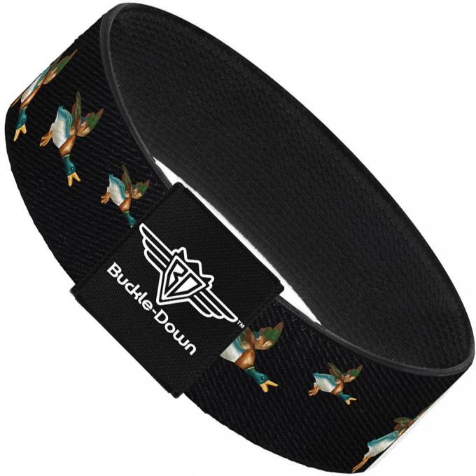 Buckle-Down Elastic Bracelet - Flying Mallards Black