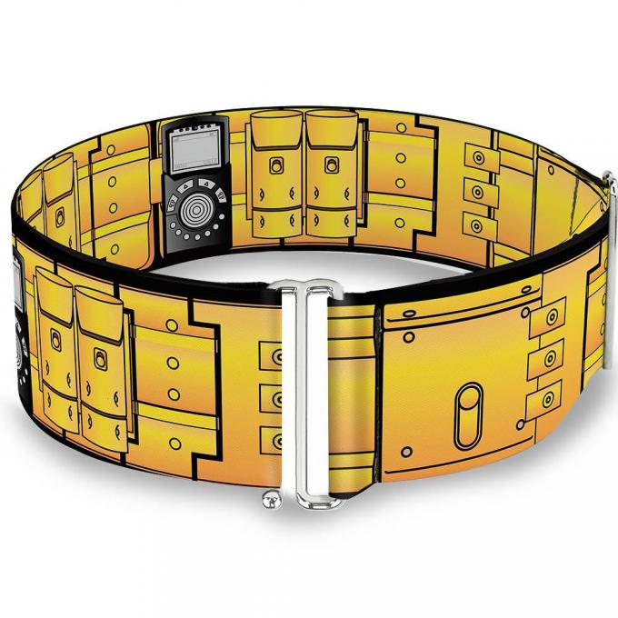 Cinch Waist Belt Batman Utility Belt Black/Yellow - One Size