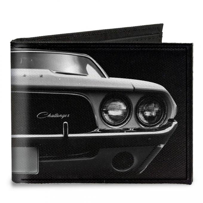 Canvas Bi-Fold Wallet - 1976 Challenger Black & White