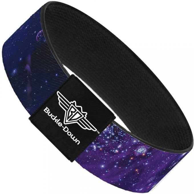 Buckle-Down Elastic Bracelet - Galaxy Blues/Purples