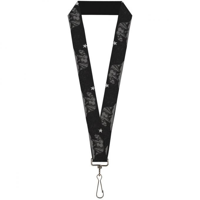 Buckle-Down Lanyard - Cali Bear Black/Grays