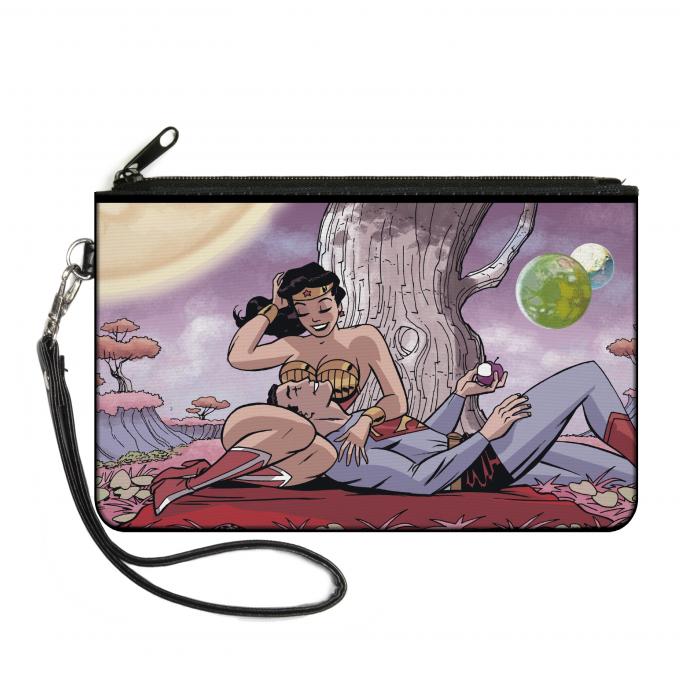 Canvas Zipper Wallet - LARGE - Superman/Wonder Woman Issue #14 Sitting Under Tree Variant Cover Pose