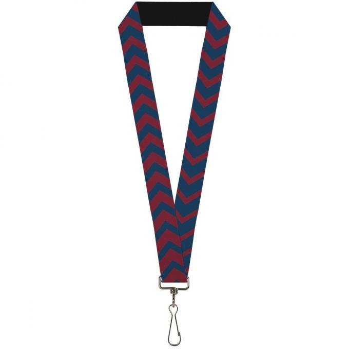 Buckle-Down Lanyard - Chevron2 Red/Navy