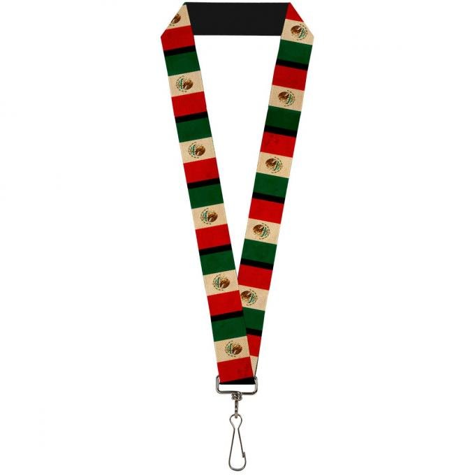 Buckle-Down Lanyard - Mexico Flag Distressed