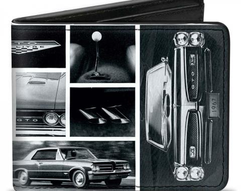 Bi-Fold Wallet - 1967 Pontiac GTO Snapshots White/Grays