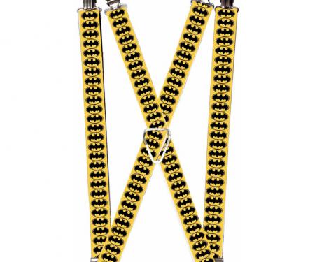 Suspenders - 1.0" - Bat Signal-3 Yellow/Black/Yellow