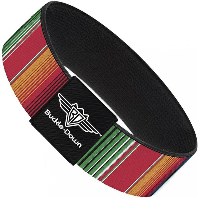 Buckle-Down Elastic Bracelet - Zarape5 Vertical Multi Color Stripe