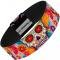 Elastic Bracelet - 1.0" - Sugar Skull Starburst White/Multi Color