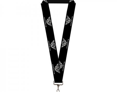 Lanyard - 1.0" - Corvette Black/Silver REPEAT