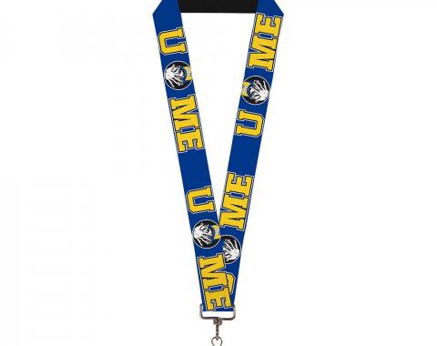Lanyard - 1.0" - John Cena U CAN'T SEE ME Logo Blue/White/Black/Yellow