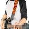 Guitar Strap - Hot Dogs/Buffalo Plaid Black/Red