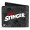 Bi-Fold Wallet - Sting Scorpion + THE STINGER Crackles Grays/Black/White/Red