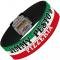 Elastic Bracelet - 1.0" - JIMMY PESTO'S PIZZERIA/Stripe Green/White/Red/Black
